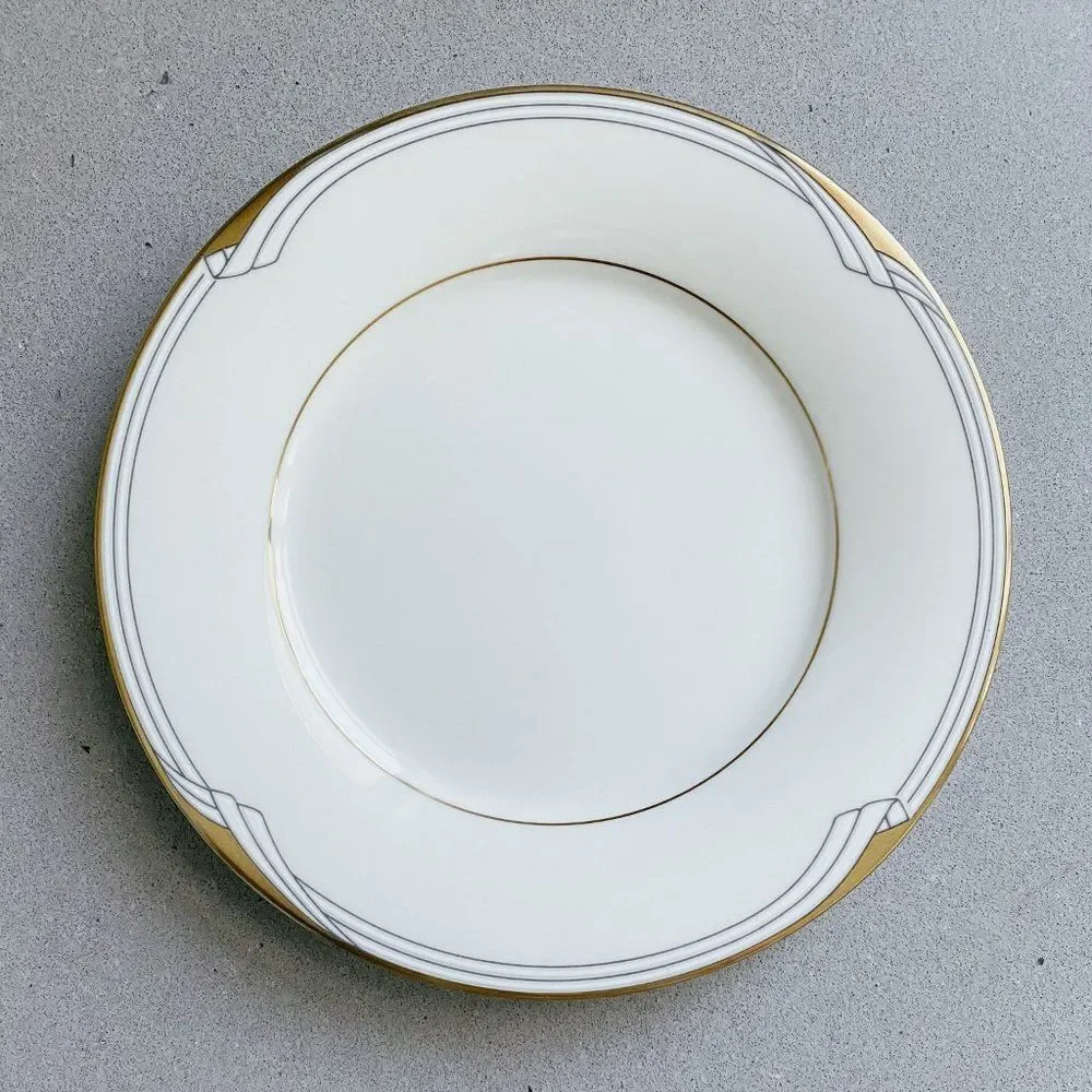 Vintage Noritake Golden Cove Salad Plate, Japan 1986, Gold Trim Fine China